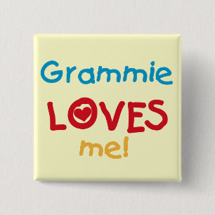 Grammie Loves Me T-shirts and Gifts 2 Inch Square Button