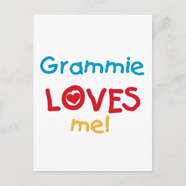 Grammie Loves Me T-shirts and Gifts Postcard (Front)