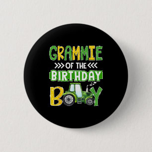 Grammie Of The Birthday Boy Tractors Farm Trucks F 2 Inch Round Button