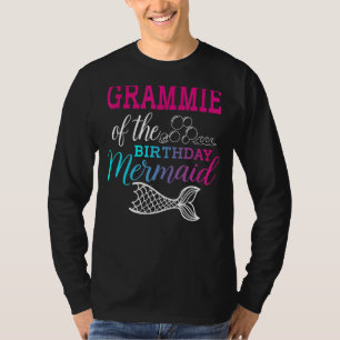 Grammie Of The Birthday Mermaid Birthday Mothers D T-Shirt