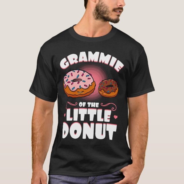 Grammie Of The Little Doughnut Gender Reveal Baby  T-Shirt (Front)