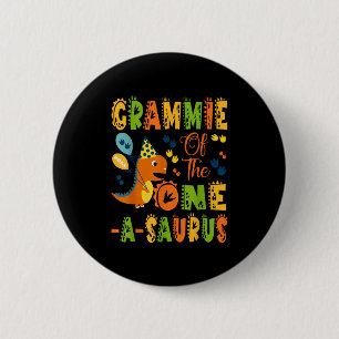 Grammie Of The One-a-saurus 1st Birthday Dinosaur  2 Inch Round Button