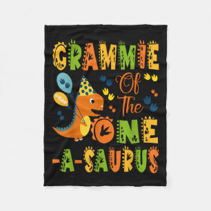 Grammie Of The One-a-saurus 1st Birthday Dinosaur  Fleece Blanket