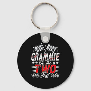 Grammie Of The Two Fast Second Birthday Racing Car Keychain