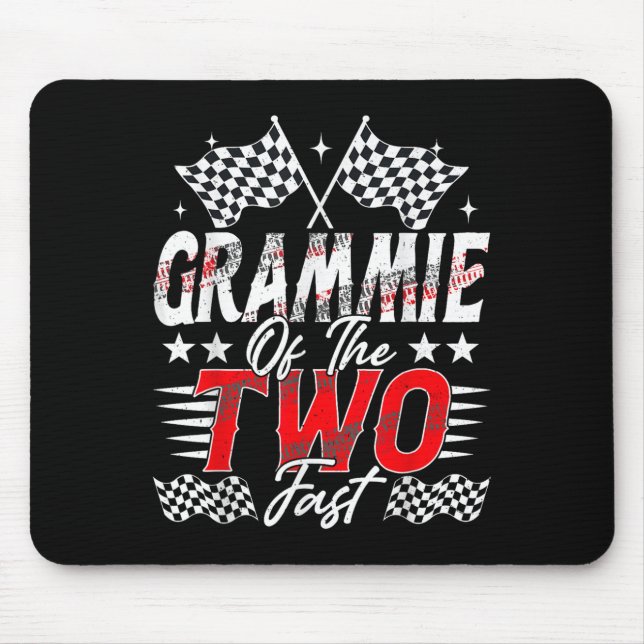 Grammie Of The Two Fast Second Birthday Racing Car Mouse Pad (Front)
