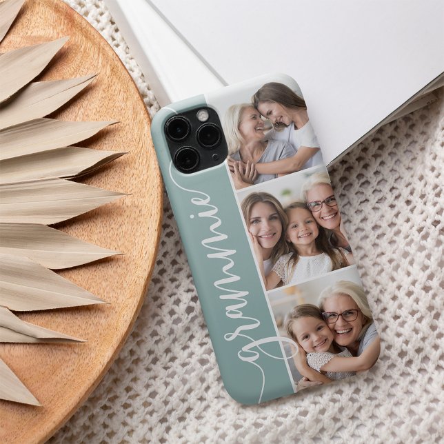 Grammie Script Grandma Photo Collage Case-Mate iPhone Case (Creator Uploaded)