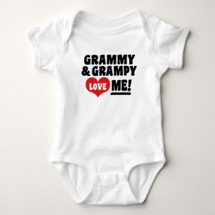 Grammy And Grampy Love Me Baby Bodysuit