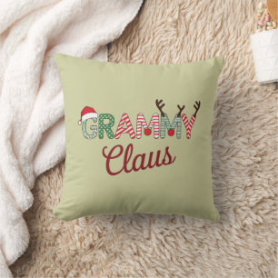 Grammy Claus Christmas Grandma Gift Xmas  Throw Pillow