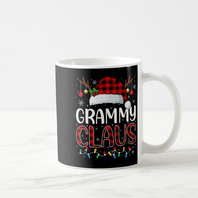 Grammy Claus Christmas Lights Pajama Family Matchi Coffee Mug (Right)