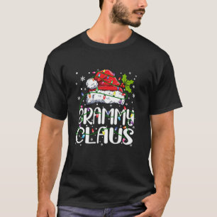 Grammy Claus Christmas Lights Pajama Family Matchi T-Shirt