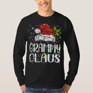 Grammy Claus Christmas Lights Pajama Family Matchi T-Shirt