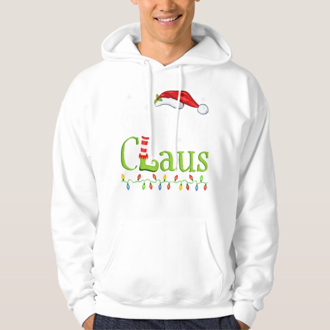Grammy Claus Funny Family Santa Pyjamas Hoodie (Front)