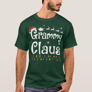 Grammy Claus Funny Grandma Santa Pyjamas Christmas T-Shirt