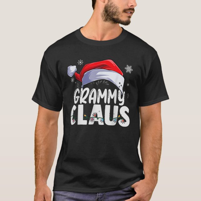 Grammy Claus Xmas Family Matching Grandma Funny Ch T-Shirt (Front)