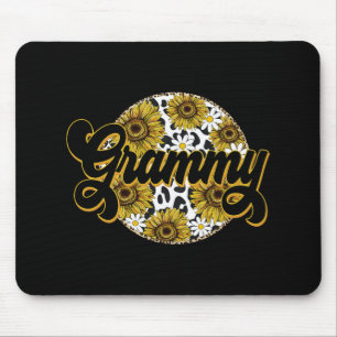 Grammy Cow Print Sunflower Leapard Grandma Mother# Mouse Pad