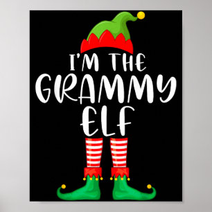 Grammy Elf Matching Family Group Christmas Party P Poster