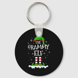 Grammy Elf Squad Xmas Family Matching Group Christ Keychain