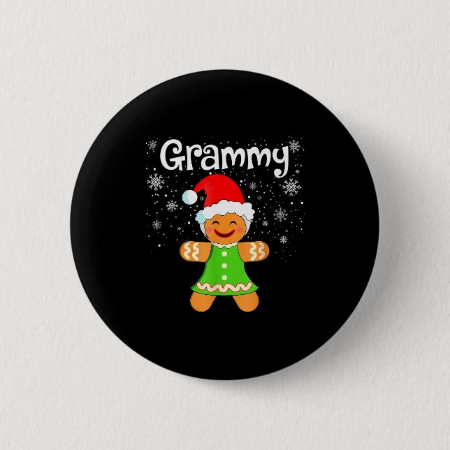 Grammy Gingerbread Family Matching Christmas Women 2 Inch Round Button (Front)