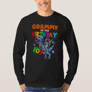 Grammy Of The Birthday Boy Astronaut Riding Rex Di T-Shirt