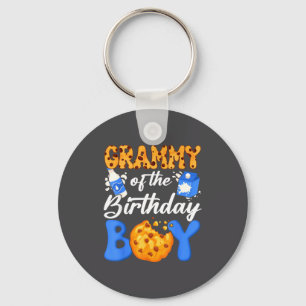 Grammy Of The Birthday Boy Milk And Cookies 1st Bi Keychain