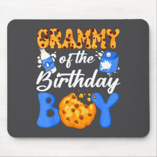 Grammy Of The Birthday Boy Milk And Cookies 1st Bi Mouse Pad