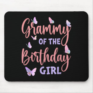 Grammy Of The Birthday Girl Butterfly Family Mouse Pad