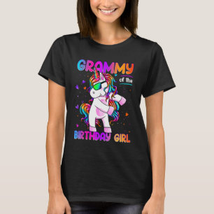 Grammy of the Birthday Girl Dabbing Unicorn Party  T-Shirt