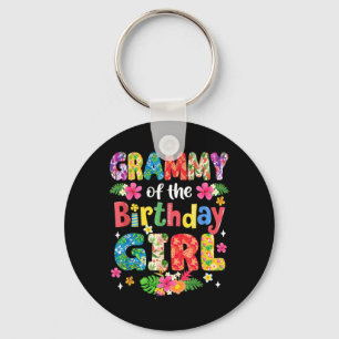 Grammy Of The Birthday Girl Hawaii Family Party Keychain