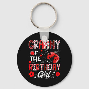 Grammy Of The Birthday Girl Ladybug Grammy Bug Keychain
