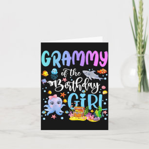 Grammy Of The Birthday Girl Sea Fish Ocean Aquariu Card