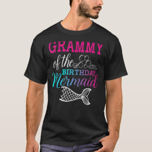 Grammy Of The Birthday Mermaid Birthday Mothers Da T-Shirt