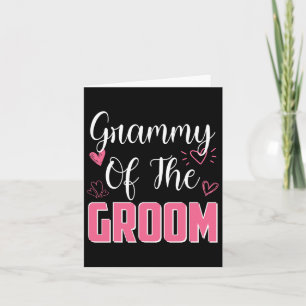 Grammy Of The Groom Family Wedding Party Husband T Card