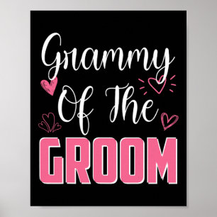 Grammy Of The Groom Family Wedding Party Husband T Poster