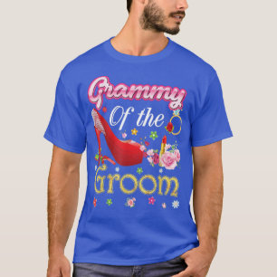 Grammy Of The Groom Happy Wedding Flower Pink Shoe T-Shirt