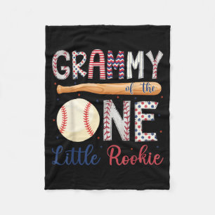 Grammy of The One Little Rookie Baseball 1st Fleece Blanket