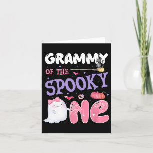 Grammy Of The Spooky One 1st Birthday Halloween Pi Card