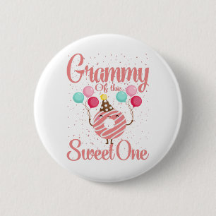 Grammy Of The Sweet One Family Matching 1st 2 Inch Round Button