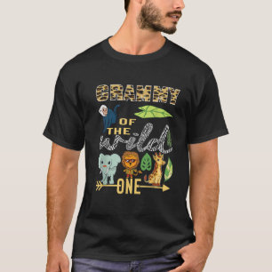 Grammy Of The Wild One Zoo 1st Birthday Safari Jun T-Shirt