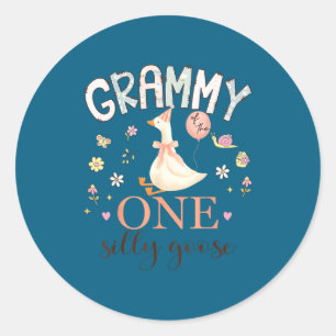 Grammy One Silly Goose 1st Classic Round Sticker