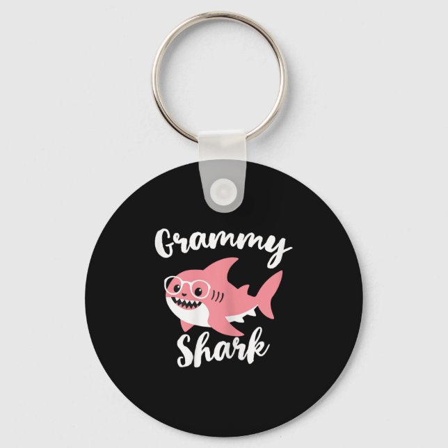 Grammy Shark Mother's Day Grandma Funny  Keychain (Front)