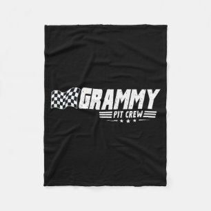 Grammy T Crew Race Car Birthday Family Racing  Fleece Blanket