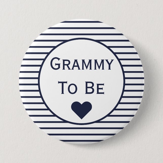 Grammy To Be Baby Shower Button (Front)