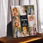 Grammy We Love You Heart Modern Photo Collage Plaque<br><div class="desc">The Grammy We Love You Heart Modern Photo Collage Plaque is a touching and personalized gift that showcases your love for your grandmother. This beautifully designed plaque features a heart-shaped photo collage, allowing you to add your favourite family pictures in a modern and stylish layout. The heartfelt "We Love You,...</div>