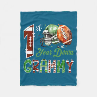 Grammy Year Old Football 1st Design Fleece Blanket