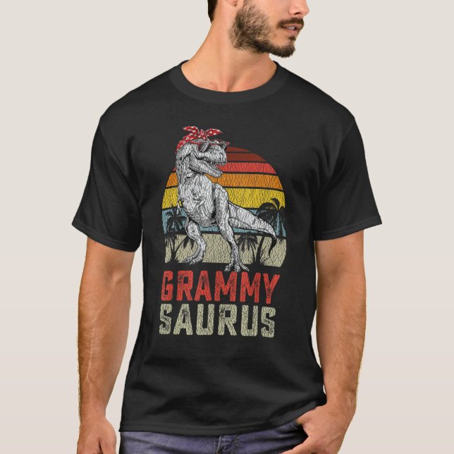 Grammysaurus Rex Dinosaur Grammy Saurus Family T-Shirt (Front)