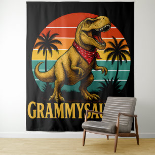 Grammysaurus T Rex Dinosaur Grammy Mothers Day Tapestry