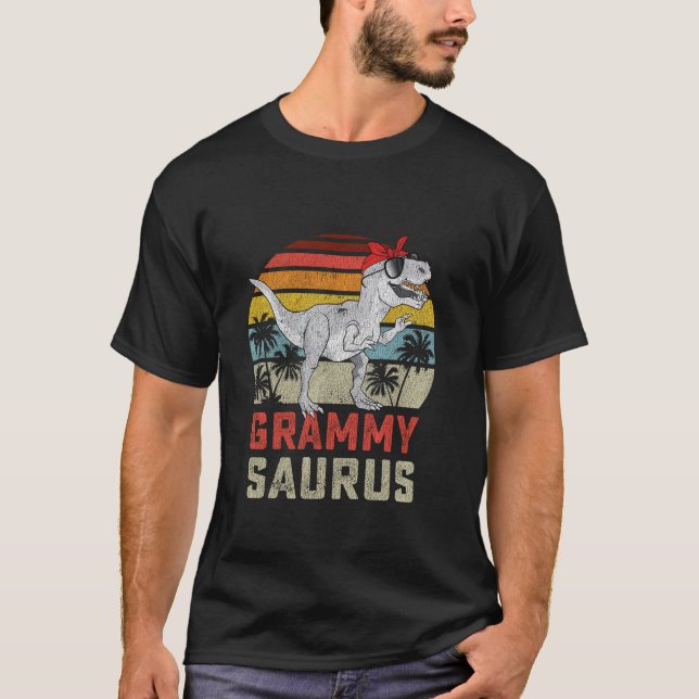 Grammysaurus T Rex Dinosaur Grammy Saurus Family M T-Shirt (Front)