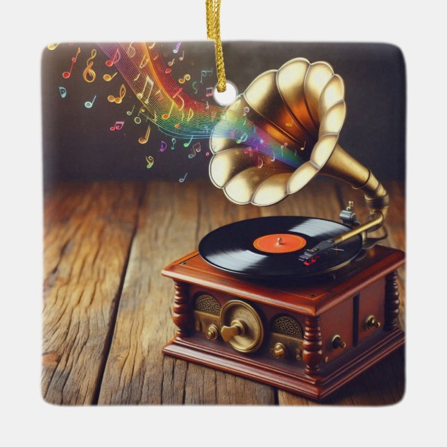 Gramophone Christmas Ornament (Front)
