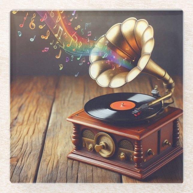 Gramophone Coaster (Front)