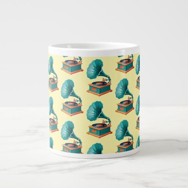 Gramophone Large Coffee Mug (Front)
